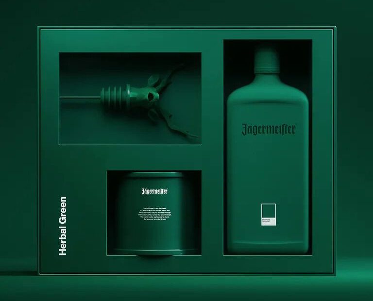 Color-Inspired Spirit Packagings : jagermeister x pantone